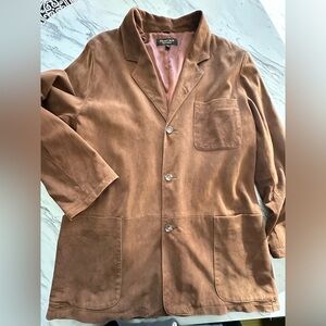 Golden Bear Sportswear Chocolate Brown Suede Leather Coat Men’s Sz XL EXCELLENT